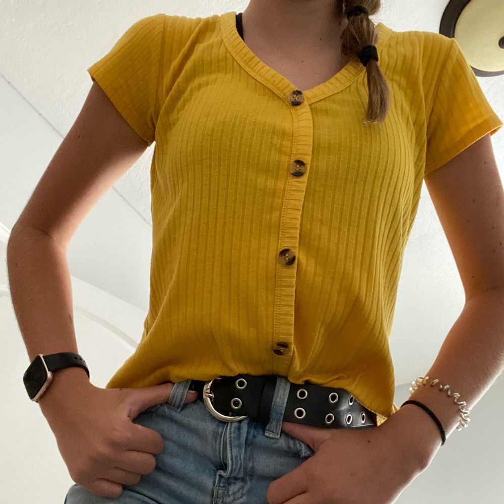 Yellow Button Top